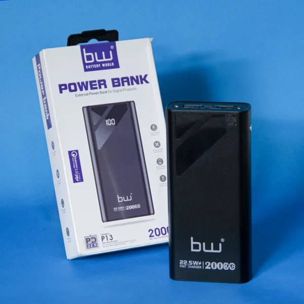 پاوربانک BW ظرفیت ۲۰۰۰۰ میلیآمپرساعت